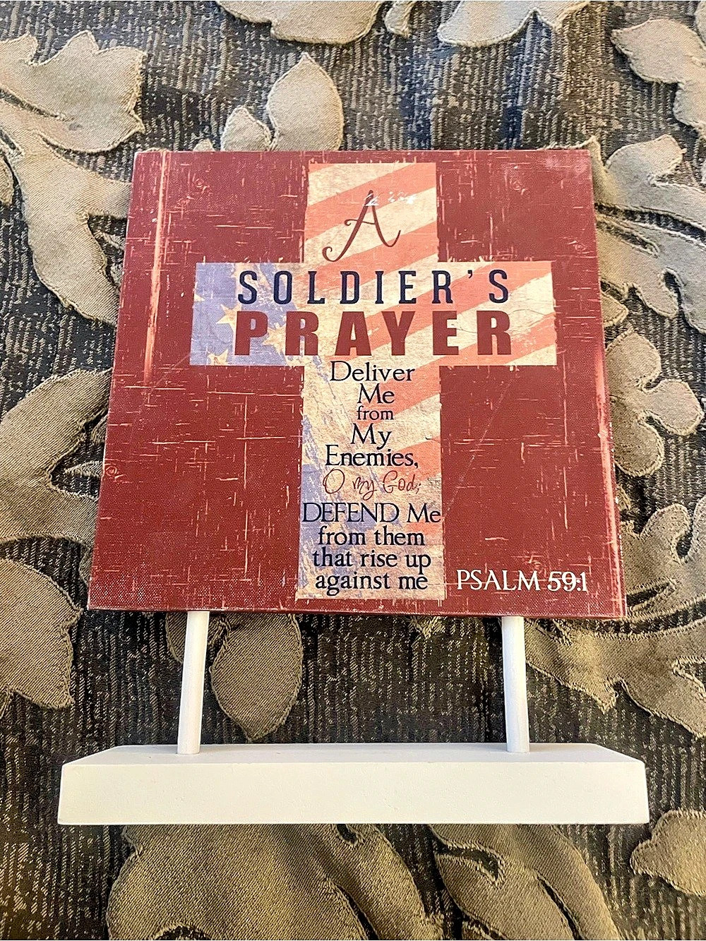 NWT Hobby Lobby “A Soldier's Prayer” Table Decor